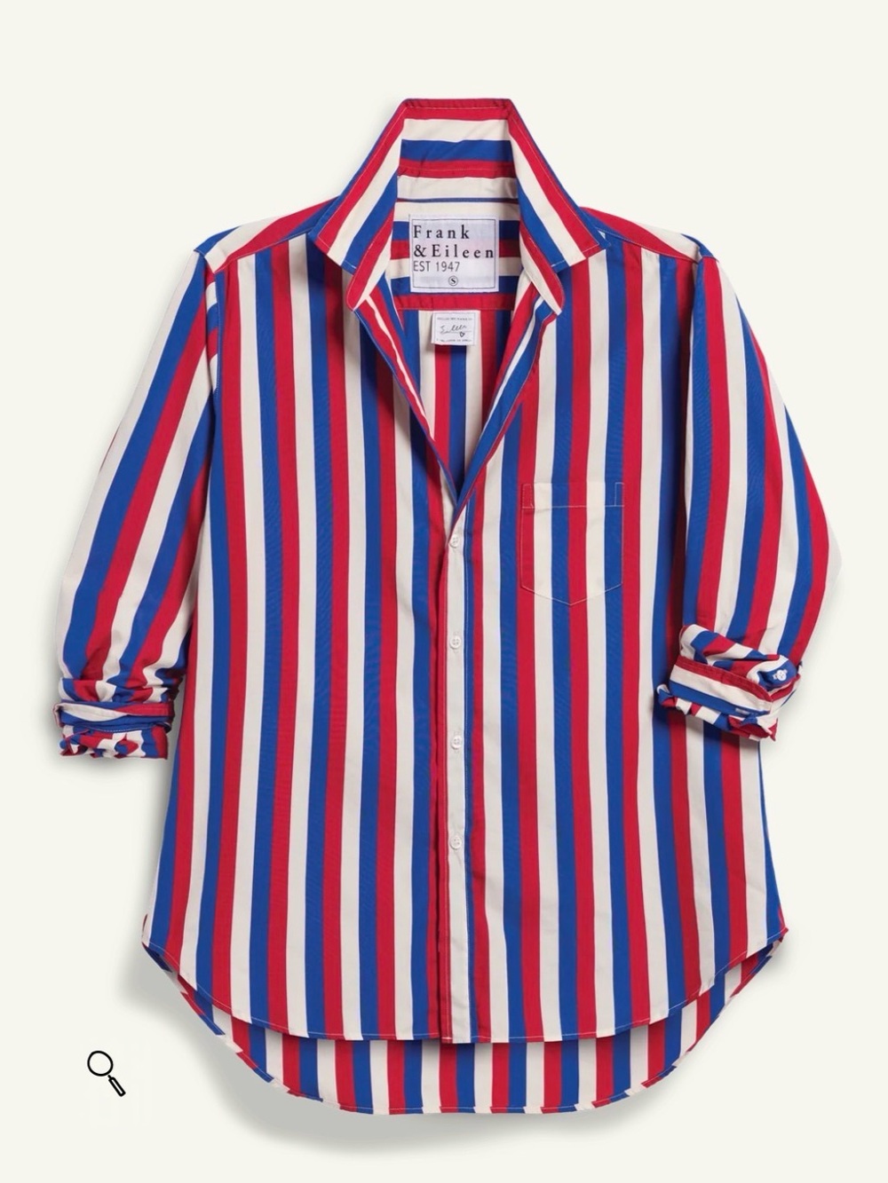 Frank & Eileen Red, Blue & White Striped Button-Down Shirt